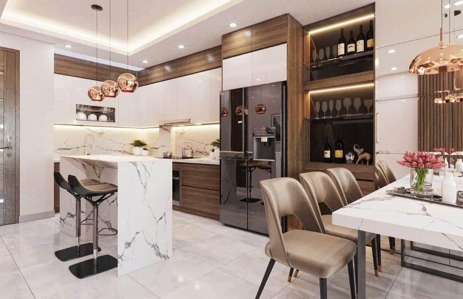 Thi công nội thất phòng bếp đẹp Vinh Nghệ An