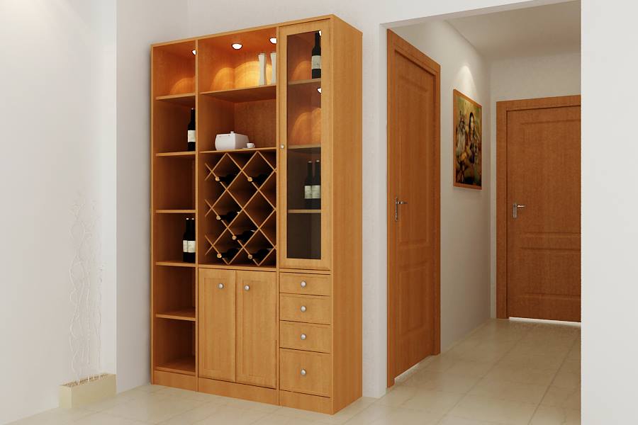 Tủ rượu gỗ công nghiệp đẹp
